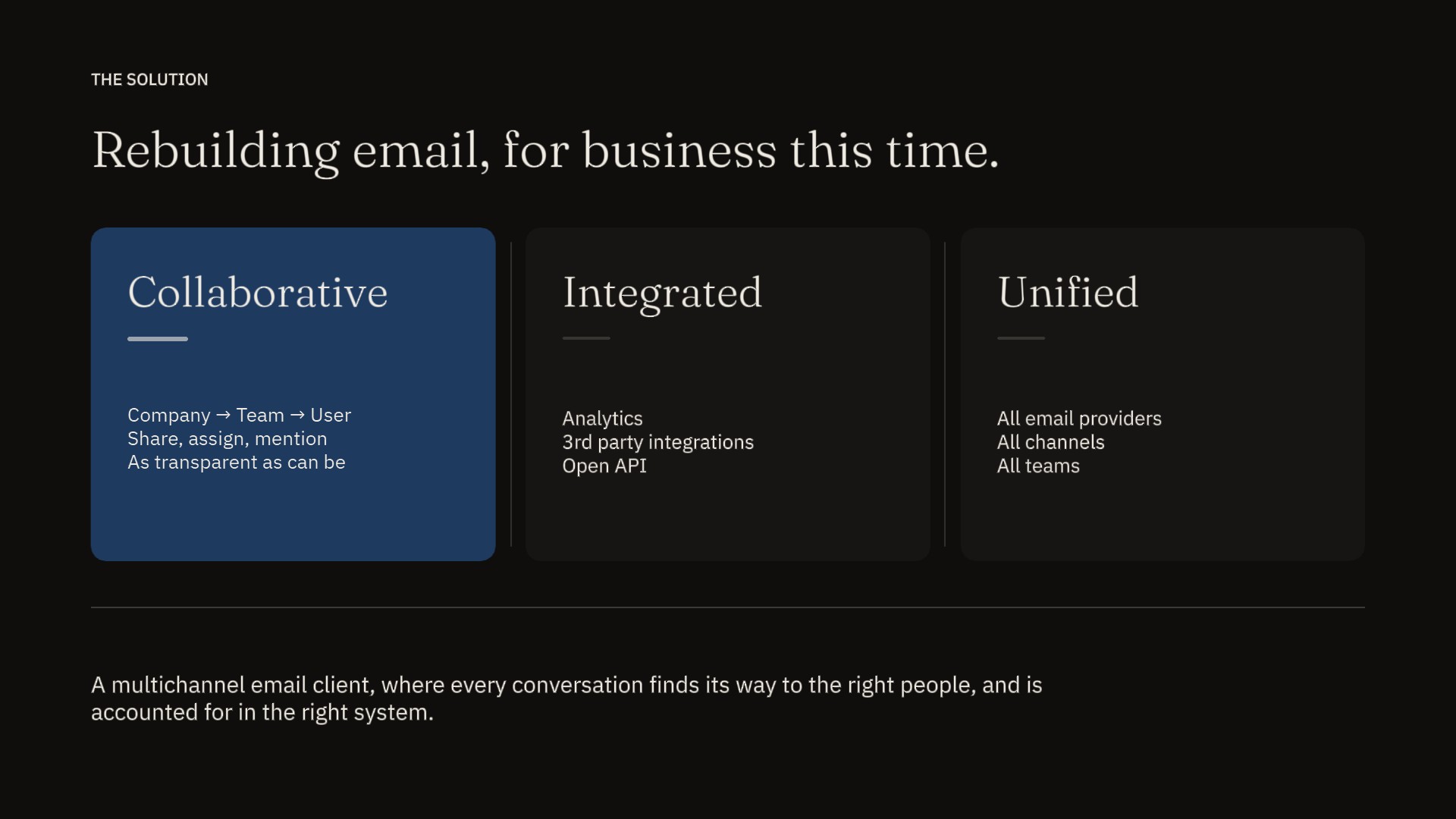 Slide 03 — The solution, redesigned 2026