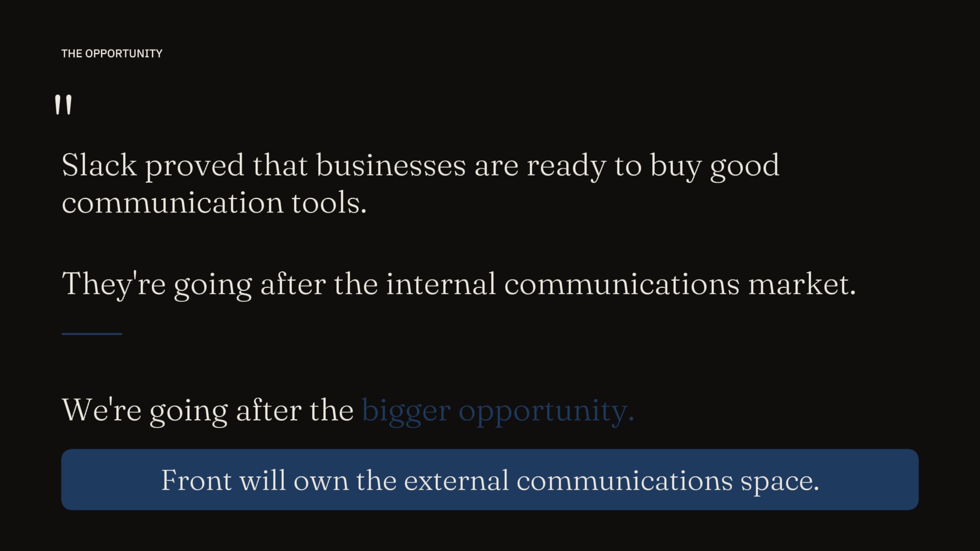 Slide 09 — The opportunity, redesigned 2026