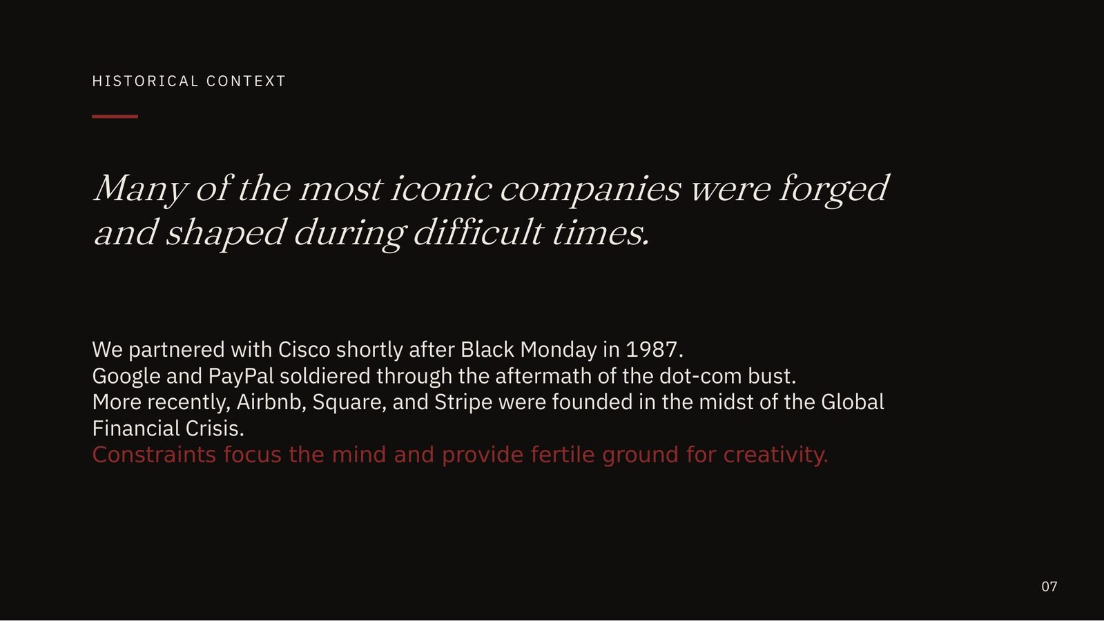 Historical Context slide