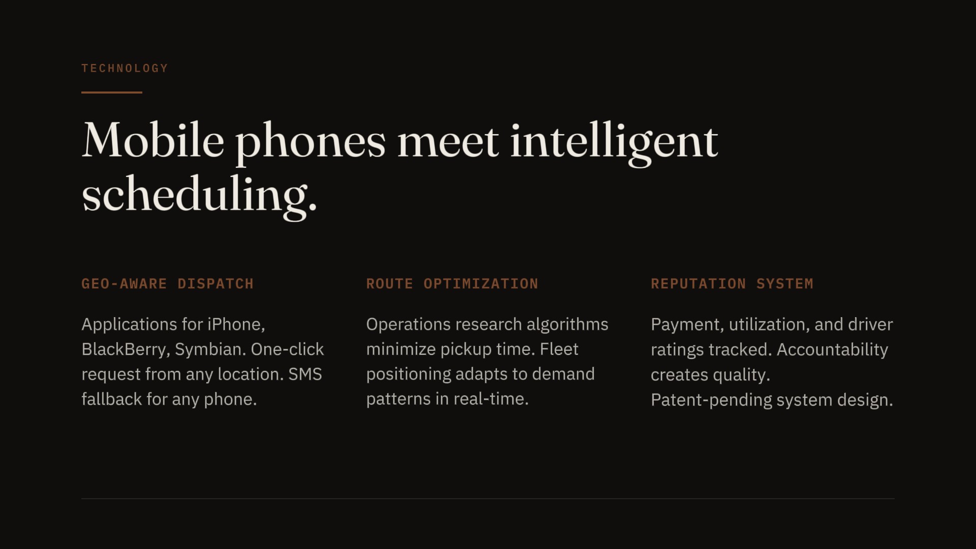 Slide 08 — Technology, UberCab restaged 2026